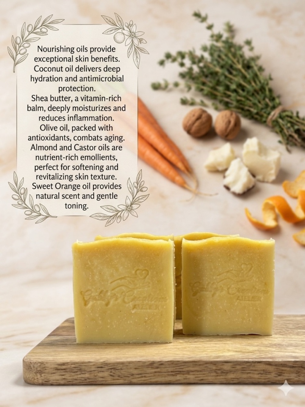 Carrot Cream Delight Handmade Soap